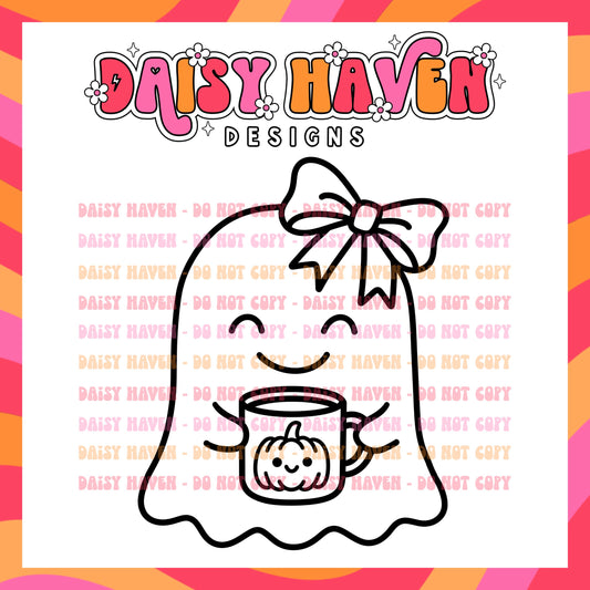 Coffee Cup Ghost - PNG