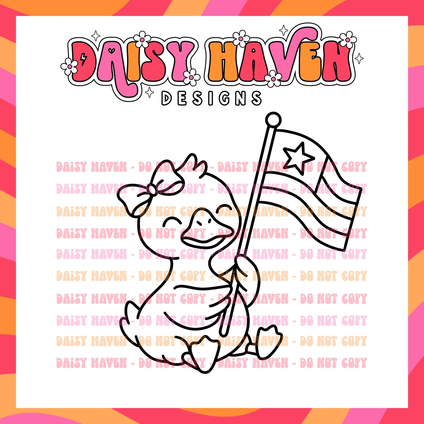 American Flag Goose - PNG