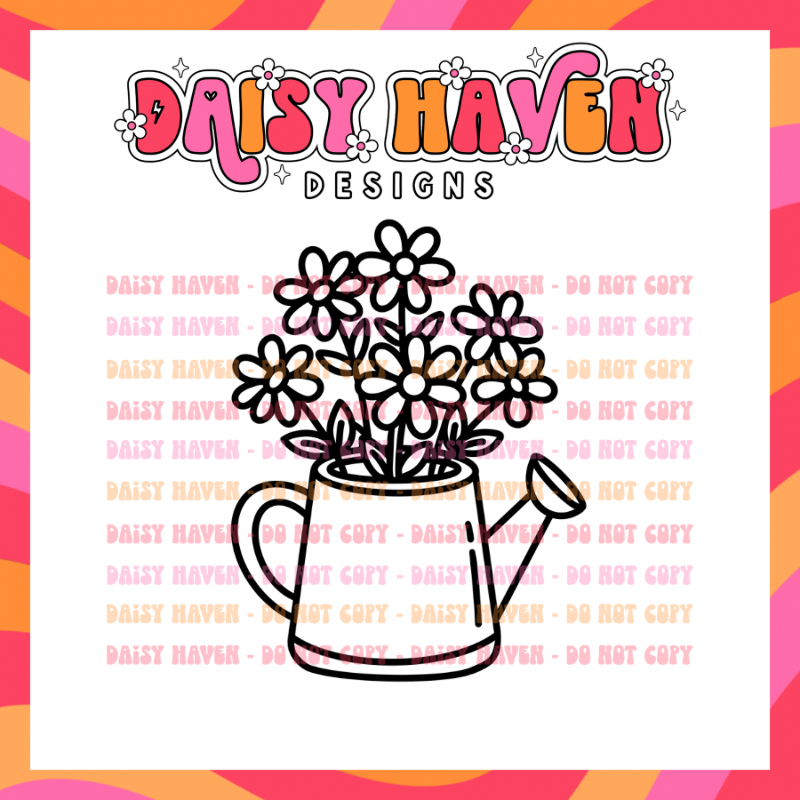 Flower Watering Can - PNG