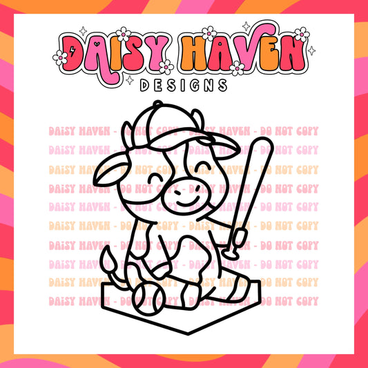 Baseball Cow - PNG