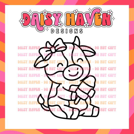 Popsicle Cow - PNG